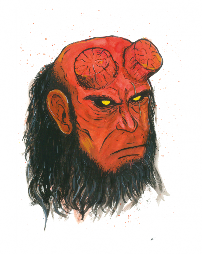 Ilustração - Releitura Hellboy