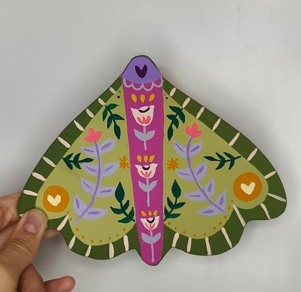 Mariposa Cerâmica -Verde (Pronta Entrega)