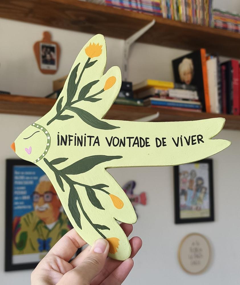 Passarinho Cerâmica Infinita Vontade De Viver