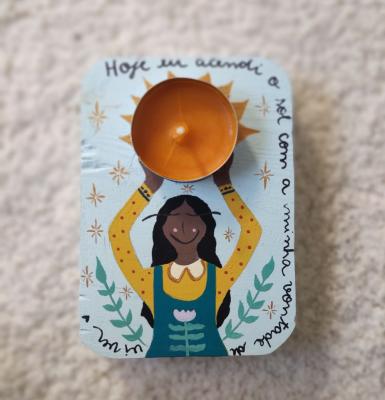 Suporte De Velas Eu Acendi O Sol